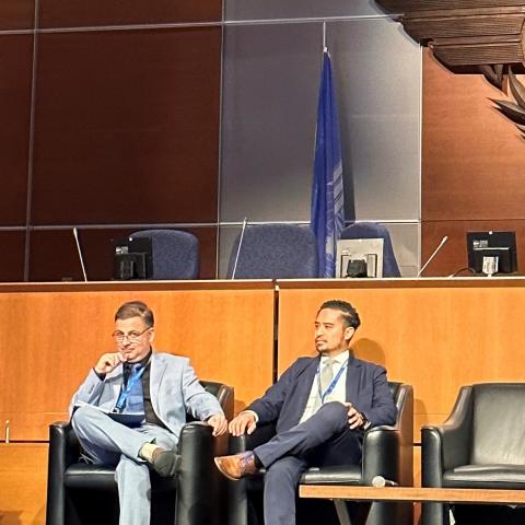 Javier de Andrés, during his speech