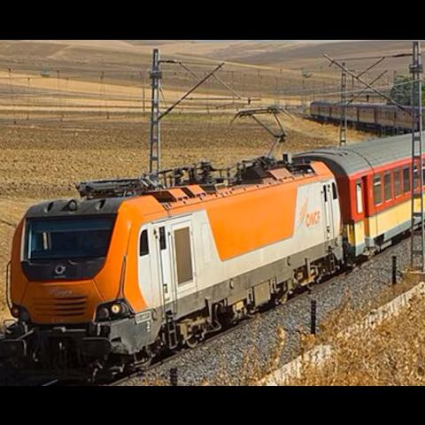 One of the trains of ONCF, Morocco's state-owned railway operator.