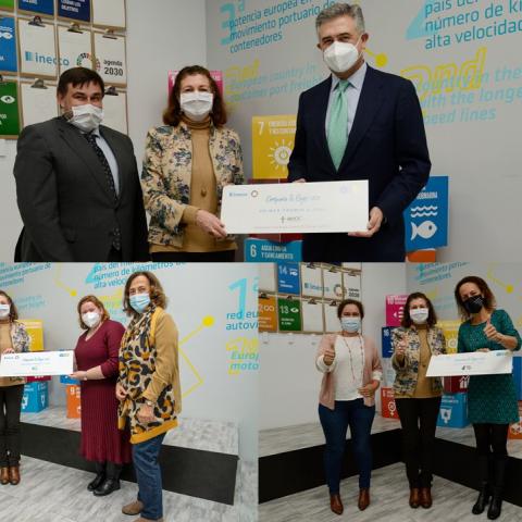 ¡Ganadores de la Campaña Tú Eliges 2020! Ineco entrega las donaciones a las tres ONG más votadas