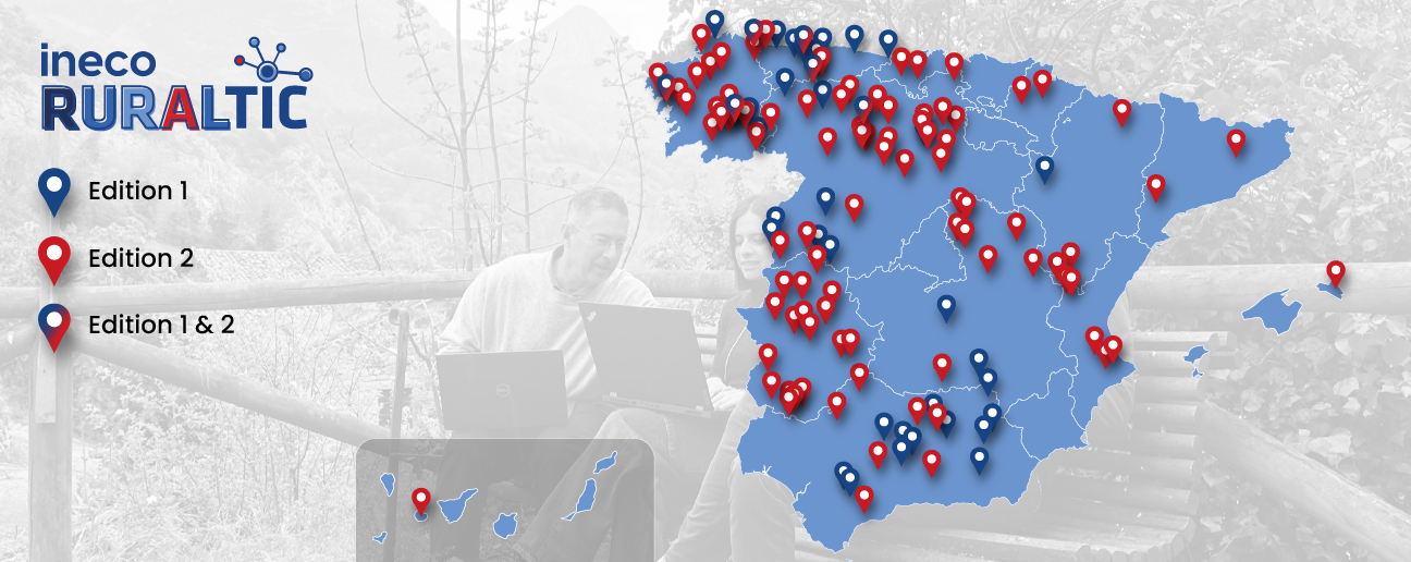 A total of 90 Spanish municipalities have signed up for this second edition of the Ineco RuralTIC 2.0 programme