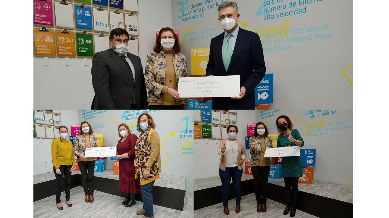 ¡Ganadores de la Campaña Tú Eliges 2020! Ineco entrega las donaciones a las tres ONG más votadas